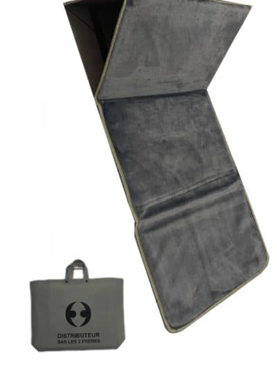 Tapis de prière pliable avec dossier – GRIS