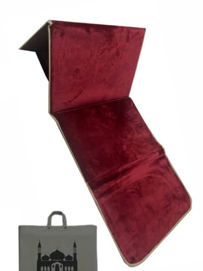 Tapis de prière avec dossier – ROUGE