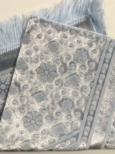 Tapis Bleu Motif en relief