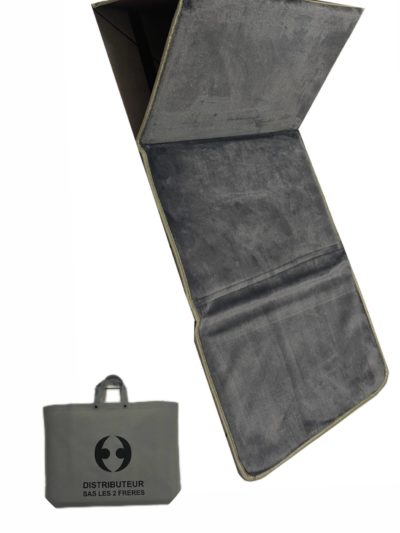 Tapis de prière pliable avec dossier – GRIS